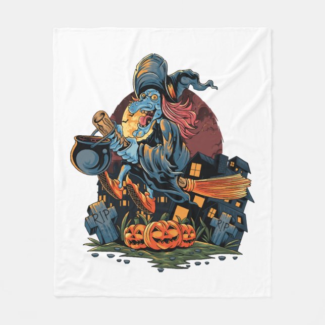 Halloween witch                                fleece blanket (Front)