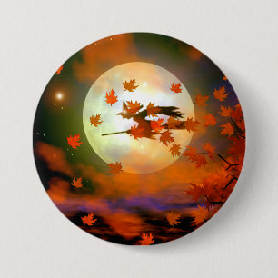 Halloween Witch Flight 7.5 Cm Round Badge