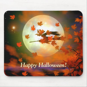 Halloween Witch Flight Mouse Mat