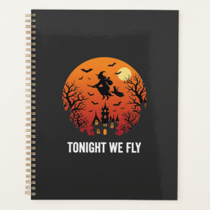 Halloween Witch Flying Night Graphic Design_1 Planner