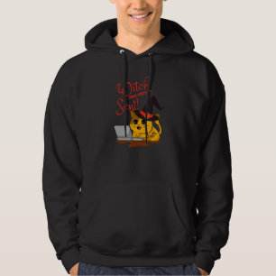 Halloween Witch Friend Request Sent Kitten Hoodie
