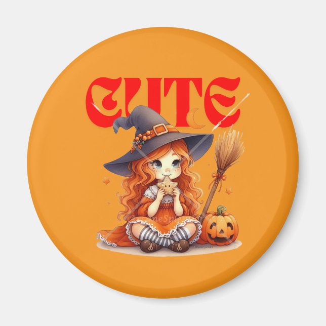 Halloween Witch Fun Magnet (Front)