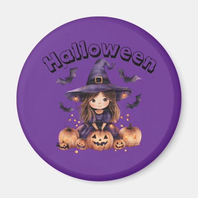 Halloween Witch Fun Magnet (Front)