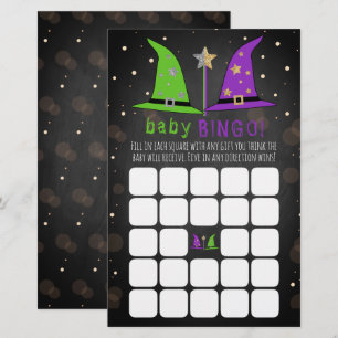 Halloween Witch Gender Reveal Party Bingo Game