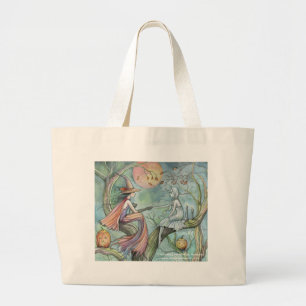 Halloween Witch Ghost Tote Bag by Molly Harrison