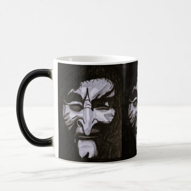 HALLOWEEN WITCH GIVES THE EVIL EYE  MAGIC MUG (Left)