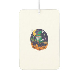 Halloween Witch Gnome Broomstick Pumpkins Moon Car Air Freshener