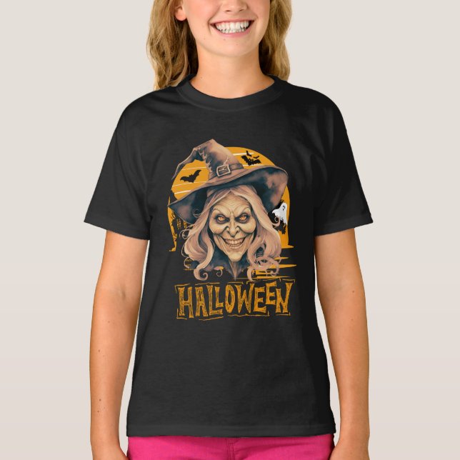 Halloween Witch Grandma T-Shirt (Front)