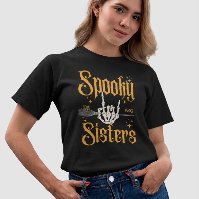  Halloween Witch Group Matching Spooky Sisters T-Shirt (Creator Uploaded)