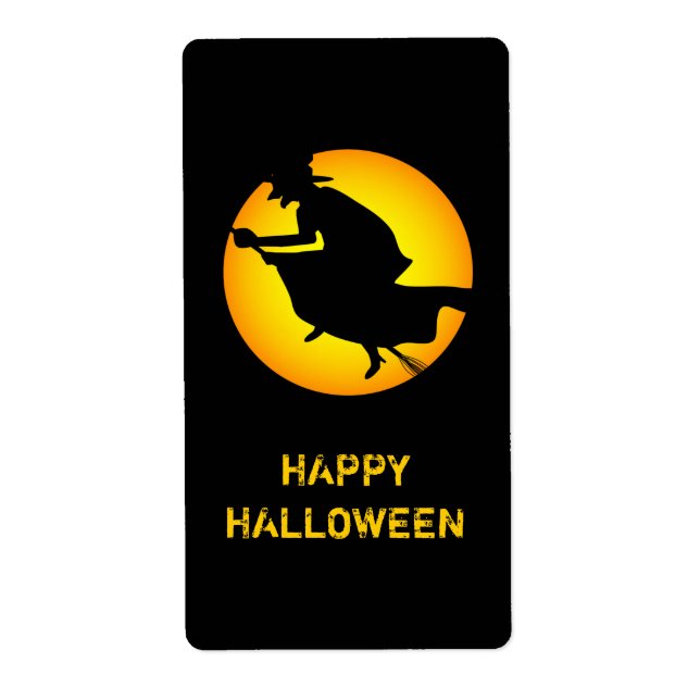 Halloween Witch Happy Halloween Label (Front)