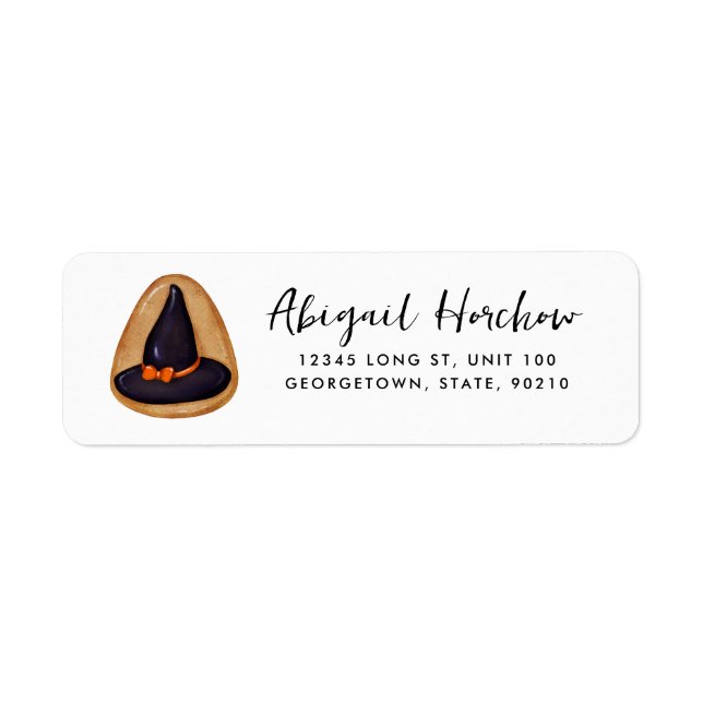 Halloween Witch Hat Cookie Customisable (Front)