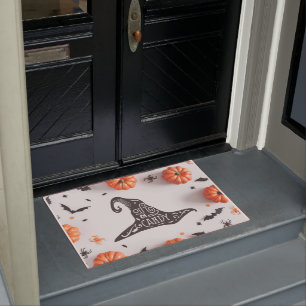 Halloween Witch Hat Out of Candy  Doormat