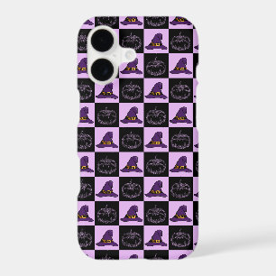 Halloween Witch Hat Pumpkin Face Spooky Pattern