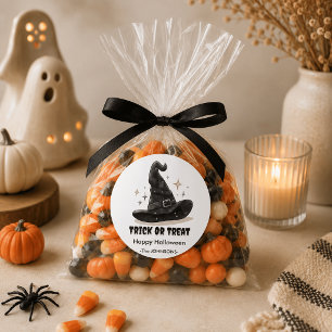 Halloween Witch Hat Spooky Design –  Classic Round Sticker