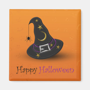 Halloween Witch Hat with Spider - Magnet