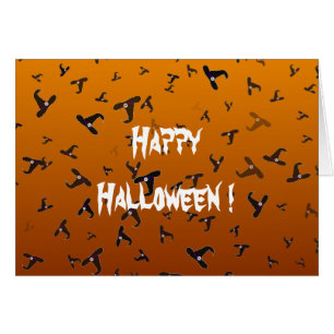 Halloween Witch Hats Greeting Card