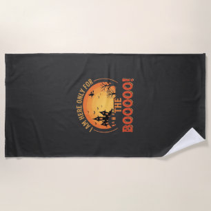 Halloween Witch Haunted House Boo Design_1 Beach Towel