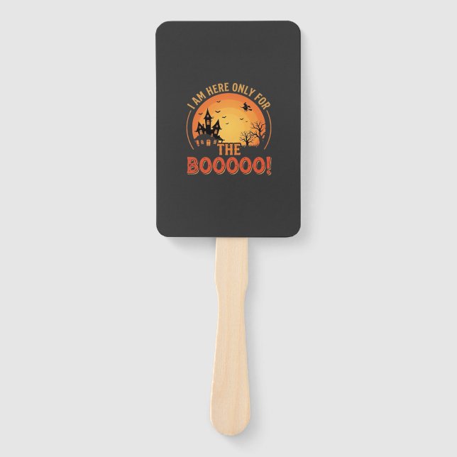 Halloween Witch Haunted House Boo Design_1 Hand Fan (Front)