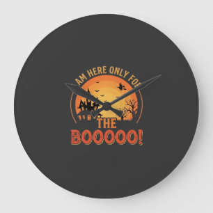 Halloween Witch Haunted House Boo Design_1 Large Clock