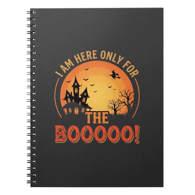 Halloween Witch Haunted House Boo Design_1 Notebook (Front)