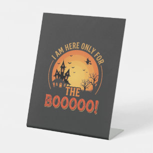 Halloween Witch Haunted House Boo Design_1 Pedestal Sign