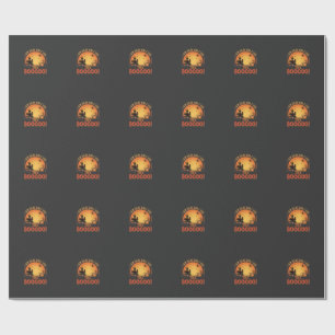 Halloween Witch Haunted House Boo Design_1 Wrapping Paper