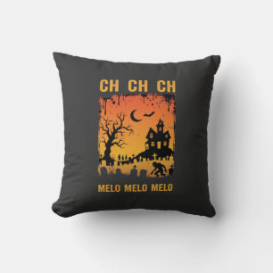 Halloween Witch Haunted House Silhouette Art_1 Cushion