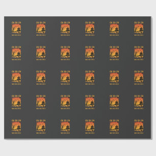 Halloween Witch Haunted House Silhouette Art_1 Wrapping Paper