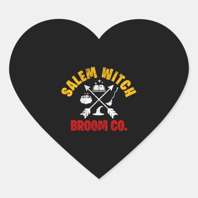 Halloween witch                               heart sticker (Front)