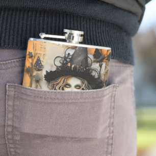 Halloween Witch Hip Flask