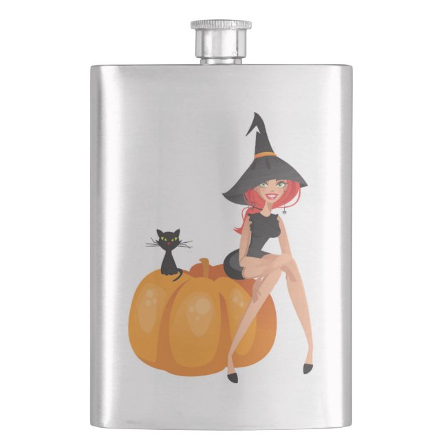 HALLOWEEN WITCH HIP FLASK (Front)