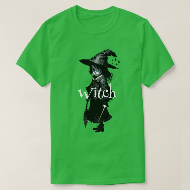 Halloween Witch Holiday T-Shirt (Design Front)