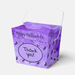 Halloween Witch Iconic Silhouette Purple Grunge Favour Box