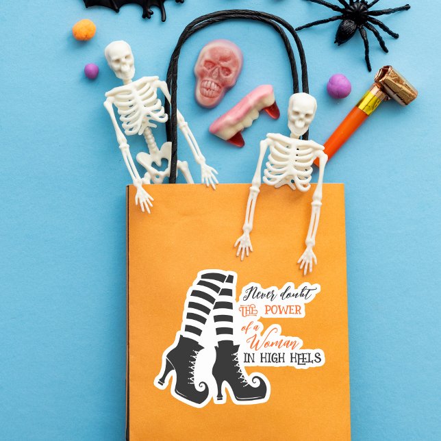 Halloween Witch in Heels Contour Custom-Cut (Perfect for decorating treat or gift bags!)