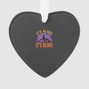 Halloween Witch Jack O Lantern It's Alive Ornament