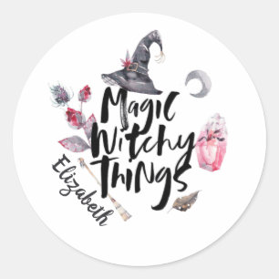 Halloween Witch Magic Witchy Things Classic Round Sticker