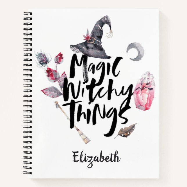 Halloween Witch Magic Witchy Things Notebook (Front)