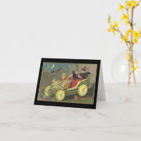 Halloween Witch Melon Race Car Vintage