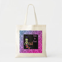 Halloween Witch Mermaid treat bag Tote Bag Bright