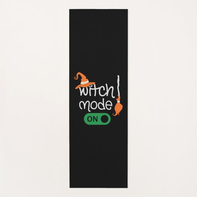 Halloween Witch Mode On Yoga Mat (Front)