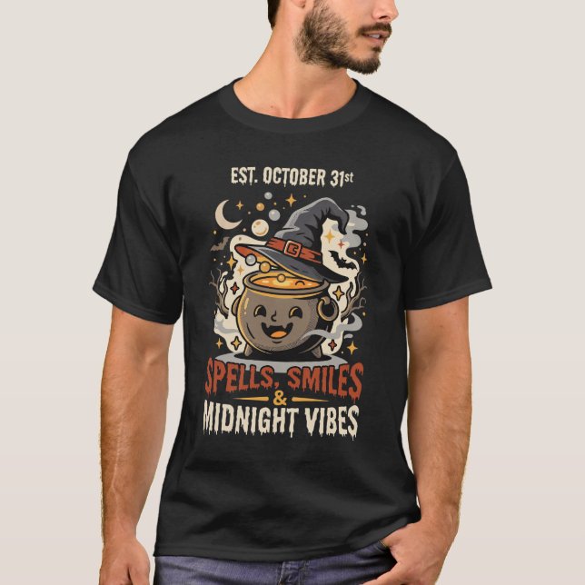 Halloween Witch Moon Magic (3) T-Shirt (Front)