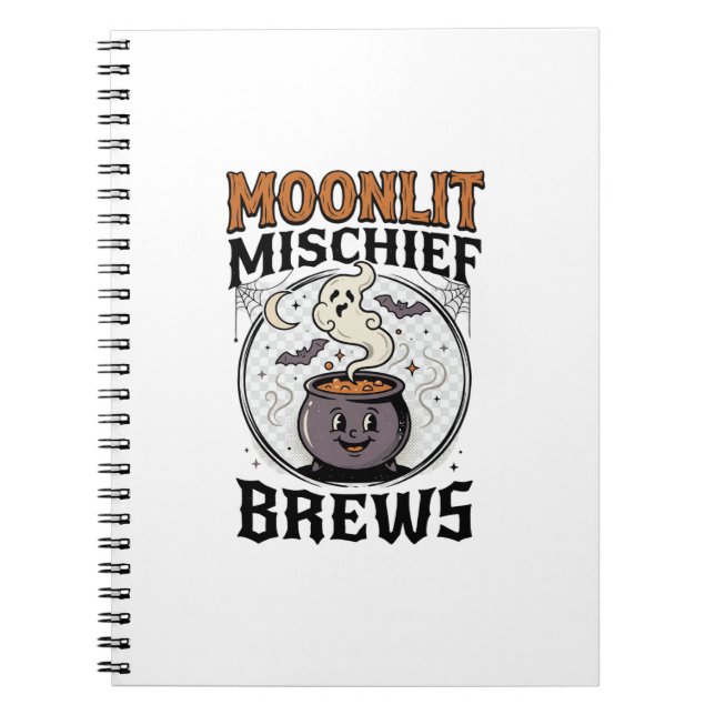 Halloween Witch Moon Mischief Notebook (Front)
