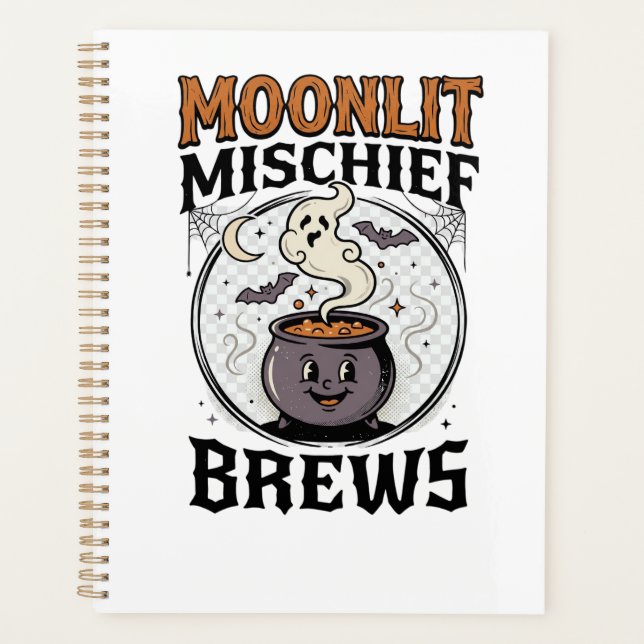 Halloween Witch Moon Mischief Planner (Front)