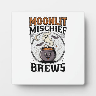 Halloween Witch Moon Mischief Plaque