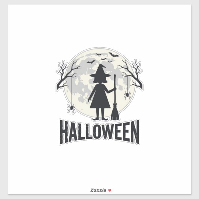 Halloween Witch Moon Vintage Engraving Design_1 (Sheet)