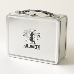 Halloween Witch Moon Vintage Engraving Design_1 Metal Lunch Box