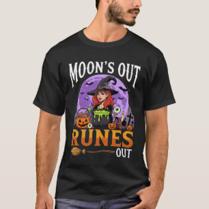Halloween Witch Moons Out Runes Out T-Shirt