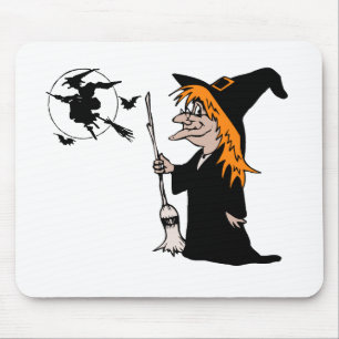 halloween witch mouse mat