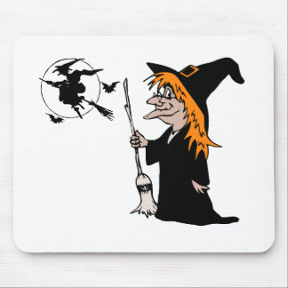 halloween witch mouse mat