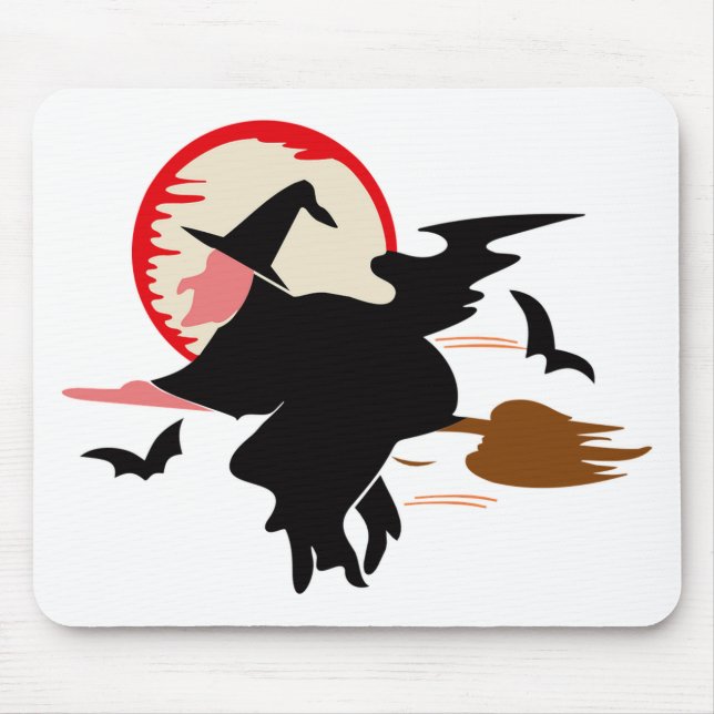 Halloween Witch Mouse Mat (Front)